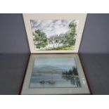 An unframed watercolour landscape scene by Don McLaren,