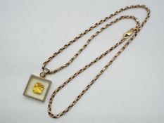 9 ct gold - a 9 ct gold necklace, approx length 44 cm, approx weight 5.