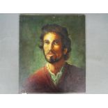 Thomas J Brereton, oil on panel, portrait of a bearded gentleman, signed lower left, unframed,