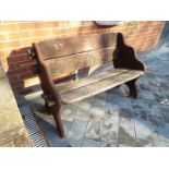 Garden Furniture - a wooden bench seat,