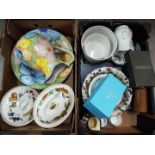 A mixed lot of ceramics to include Royal Worcester, Wedgwood and similar, two boxes.