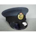 RAF - a Royal Air Force peak cap with RAF stitched badge