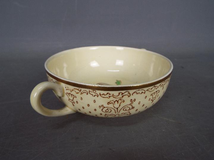 A Clarice Cliff twin handled bowl for A J Wilkinson Ltd, floral decoration and gilt rim, - Image 3 of 4