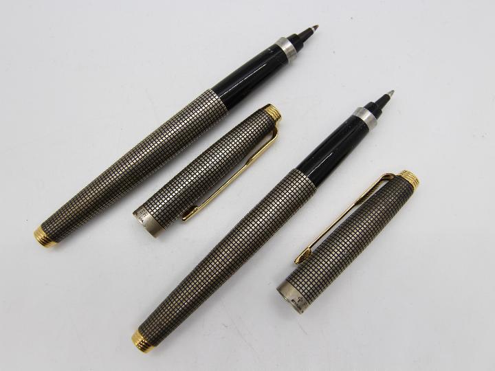 A Parker 75 Sterling Silver Executive Soft Tip pen set contained in original box. - Image 2 of 3