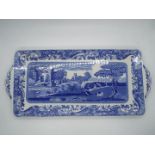 A blue and white Italian Spode tray,