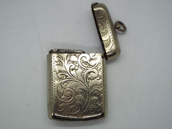 A silver plated Vesta case, - Image 3 of 4