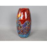 Anita Harris - an Anita Harris vase decorated with octopus and crab,