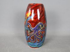 Anita Harris - an Anita Harris vase decorated with octopus and crab,