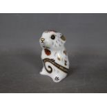 Royal Crown Derby - a Royal Crown Derby mouse with gold stopper,