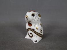Royal Crown Derby - a Royal Crown Derby mouse with gold stopper,