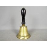 A World War Two (WW2 / WWII) hand bell, marked A.S.