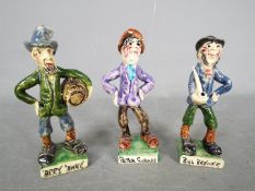 Runnaford Pottery - Three Will Young 'Widecombe Fair' figures comprising 'Arry 'Awke,