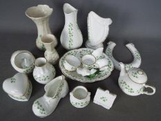 A collection of Irish ceramics comprising Belleek and Royal Tara.