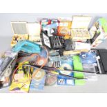 Various tools to include a Black & Decker planer, electric nailer / stapler,