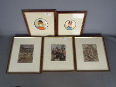 A collection of five hunting interest prints, works after Harry B Neilson and George Denholm Armour,