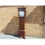 A late 18th century oak and mahogany cased 8-day longcase clock, 13 inch painted dial,