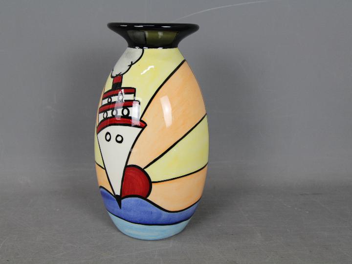 Lorna Bailey - a Lorna Bailey lipped vase in the Cruise design, - Image 2 of 3