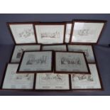 Rowlandson, Thomas 'Comforts Of Bath' series - Twelve engraved plates, all framed under glass,