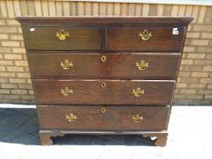 A chest of two over three drawers measuring approximately 104 cm x 110 cm x 54 cm