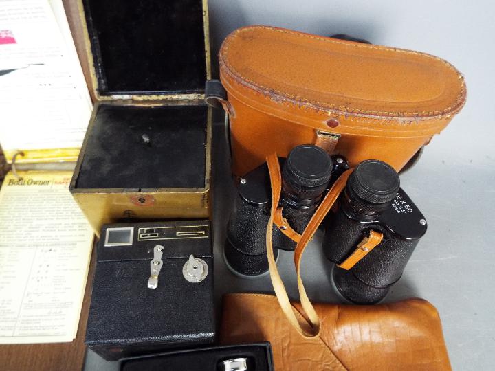 Lot to include a vintage Oriental tea caddy, vintage bible, boxed hip flask, Kodak camera, - Image 2 of 8