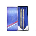 A Parker 75 Sterling Silver Executive Soft Tip pen set contained in original box.