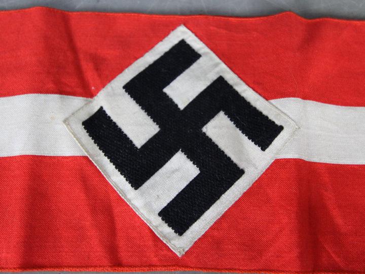 Hitler Youth armband, RZM label present but detached. - Image 2 of 5