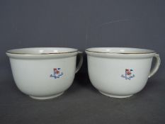Two New Zealand Shipping Company pots by George Jones & Sons.