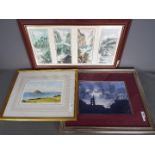 Lot to include a framed watercolour signed lower right by the artist David Jones,