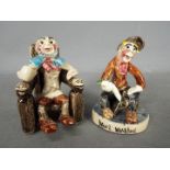 Runnaford Pottery - Two Will Young 'Widecombe Fair' figures comprising Uncle Tom Cobley in his
