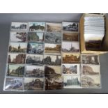 In excess of 400 mainly early period UK topographical postcards with real photos and animated