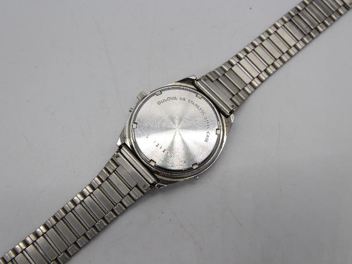 A Bulova Combitron gentleman's stainless steel wristwatch, 8345-1, the case numbered 5 73XXX0. - Image 2 of 2