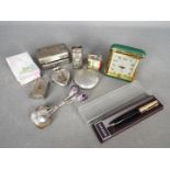 A small mixed lot of collectables to include vintage cigarette lighters, rolled gold Parker pen,