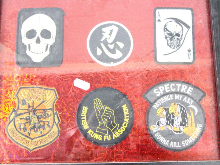 A collection of framed patches relating to martial arts, Resident Evil games and similar. - Image 3 of 5