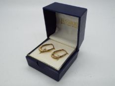 A pair of 9 carat gold loop earrings