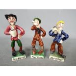 Runnaford Pottery - Three Will Young 'Widecombe Fair' figures comprising Tom Pearce,