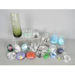 A collection of glassware, paperweights, vases and similar to include Caithness, Goebel and similar.