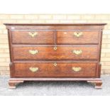 A good quality bachelors chest of two over two drawers, fluted column decoration to either side,