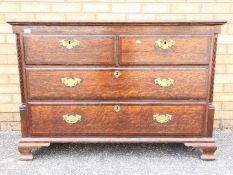 A good quality bachelors chest of two over two drawers, fluted column decoration to either side,