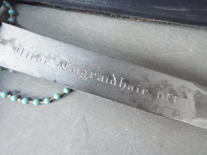 A replica Norse (Viking) sword with a runic inscription to the blade with wire wrapped handle and - Image 3 of 5