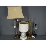 Four table lamps including two by Laura