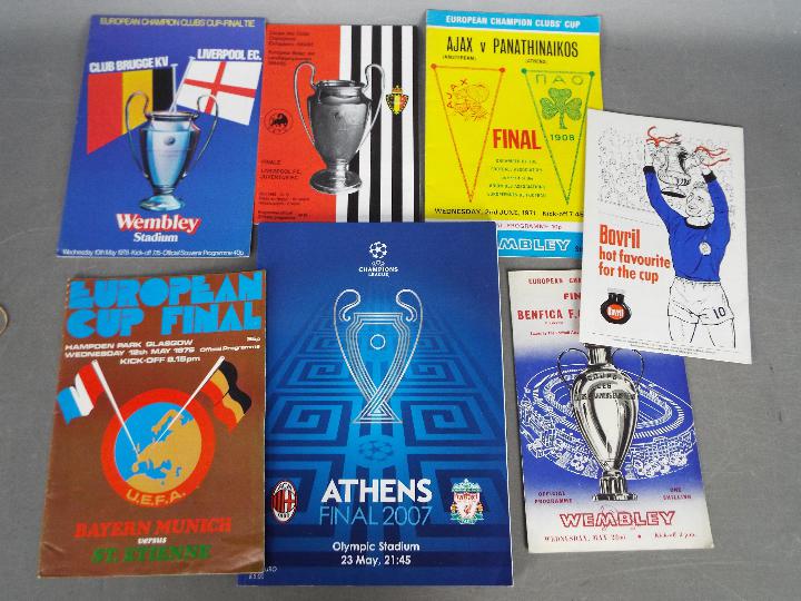 Football Programmes. European Cup / Champions League Finals.