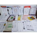 Football Team Sheets - a very large collection of Team Sheets to include Internationals,