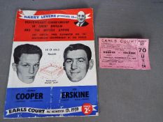 Boxing Programme & Ticket.