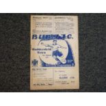 Bury F C - a matchday football programme 14th March 1953, Bury F C v Huddersfield Town, intact,