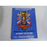 World Championship Jules Rimet Cup Final programme (reprint), England v West Germany,