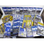 Everton F C - a collection of 143 matchday programmes from 1970 to 1976,