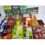 Cricket - a collection of hardback books relating to cricket, rugby, athletics and other,