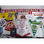 Football - a good collection of memorabilia to include Pennants, player postcards, scraves, badges,