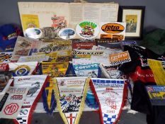 Speedway - A collection of speedway related items to include a post war scrapbook, programmes,