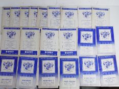 Bury F C - a collection of 1950s matchday football programmes comprising 7 of season 1957-58 to